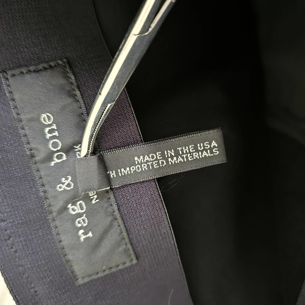 RAG AND BONE Women's Simone Slim Fit Black Cotton Sport Zipper Pants Sz 6 - Picture 9 of 15